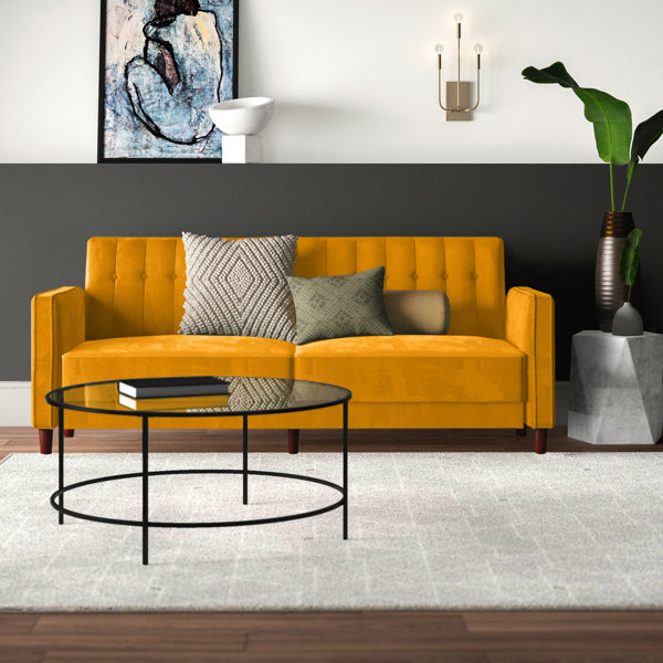 Mustard Yellow Velvet Sofa Wayfair